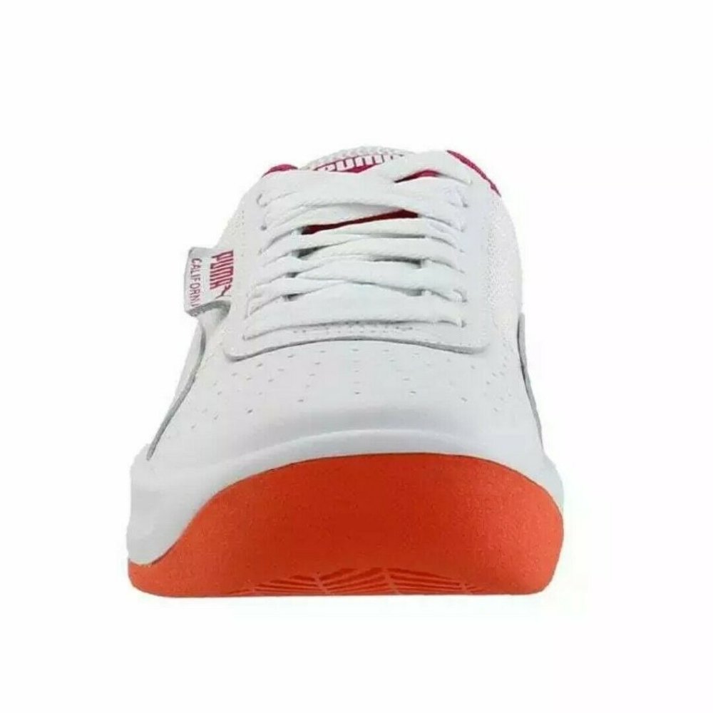 Puma California Womens Tennis Sneaker White Orange - Picture 3 of 11
